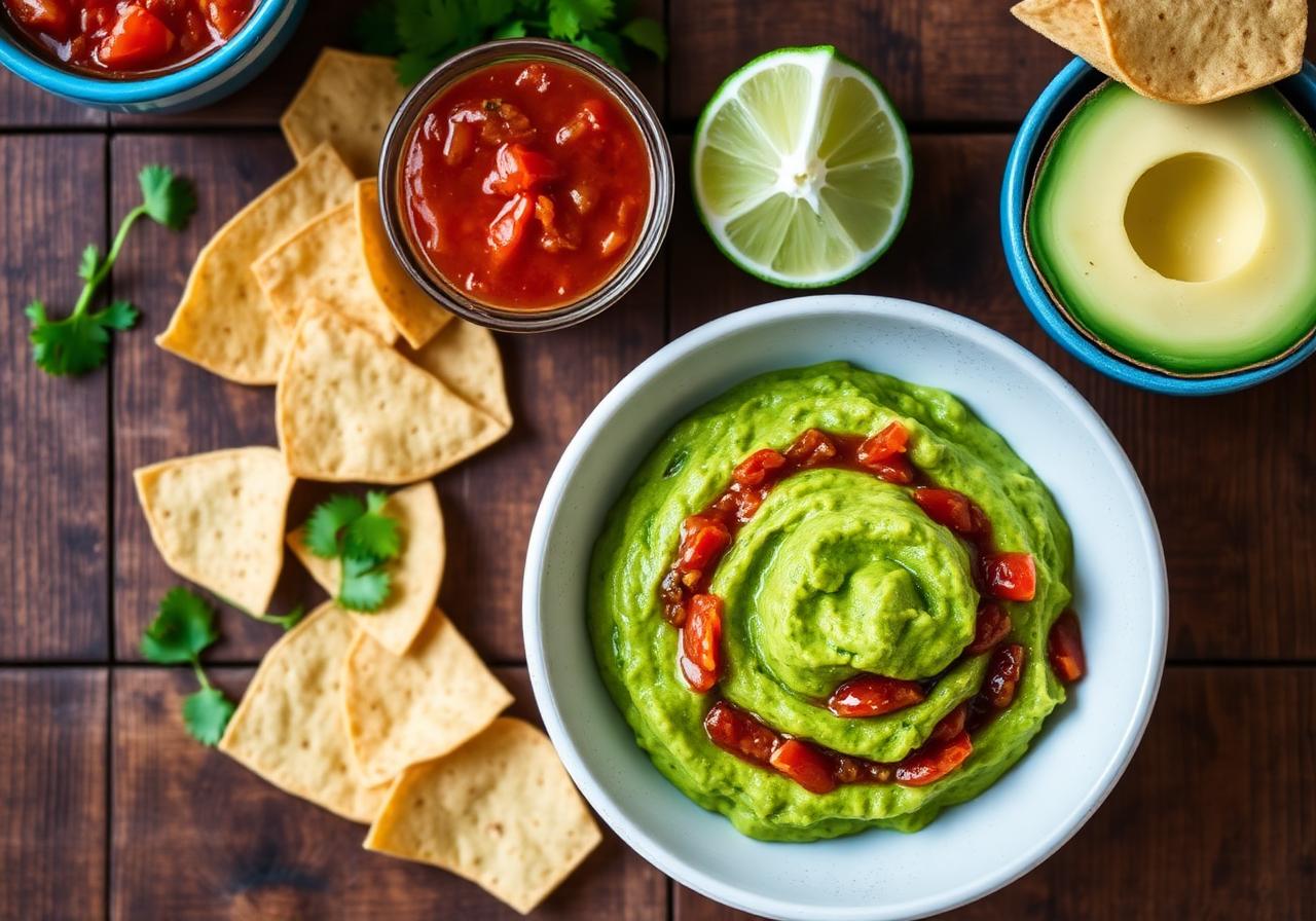 House-made chips, salsa, and guacamole at Tacos El Carnalito